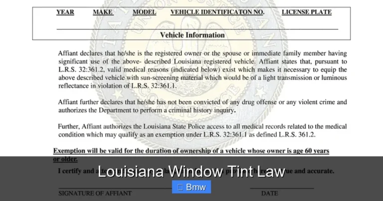 Louisiana Window Tint Law