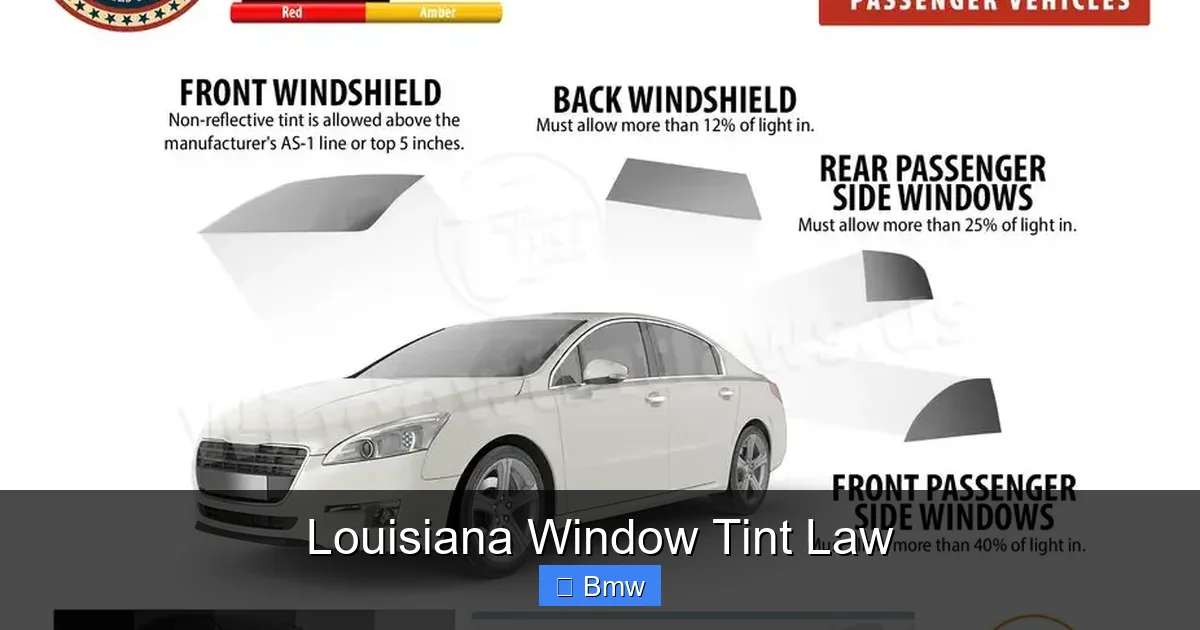 Louisiana Window Tint Law
