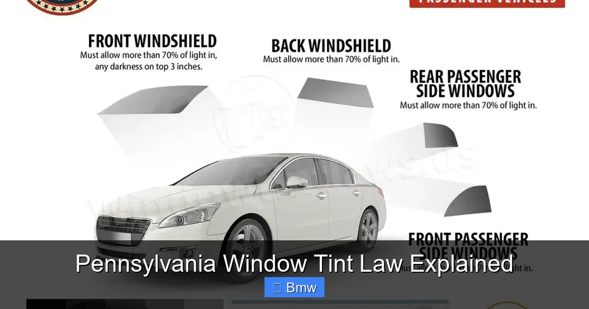 Pennsylvania Window Tint Law Explained