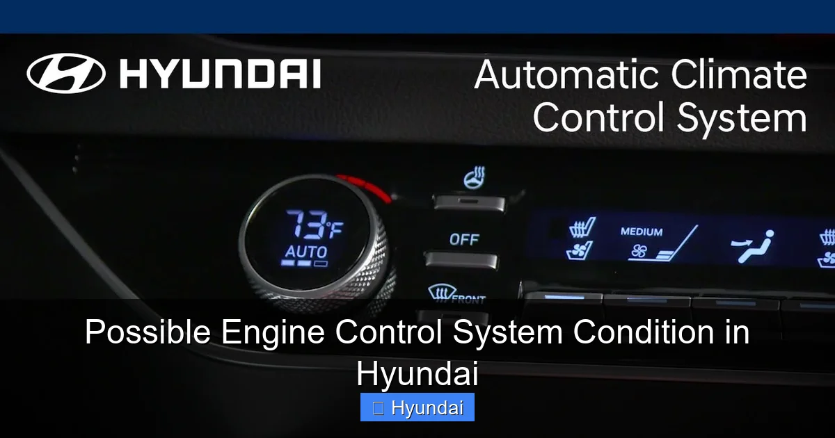 Possible Engine Control System Condition in Hyundai