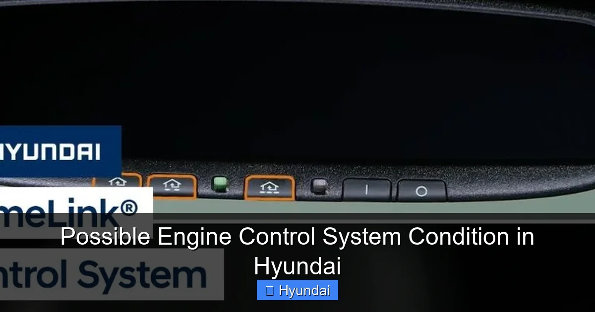 Possible Engine Control System Condition in Hyundai