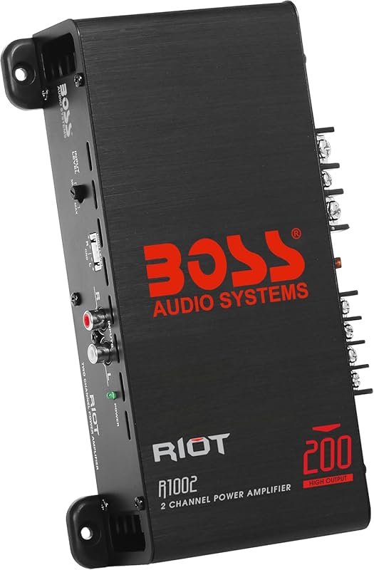 BOSS Audio Systems R1002 200W 2-Channel Subwoofer Amplifier: 2-8 Ohm S