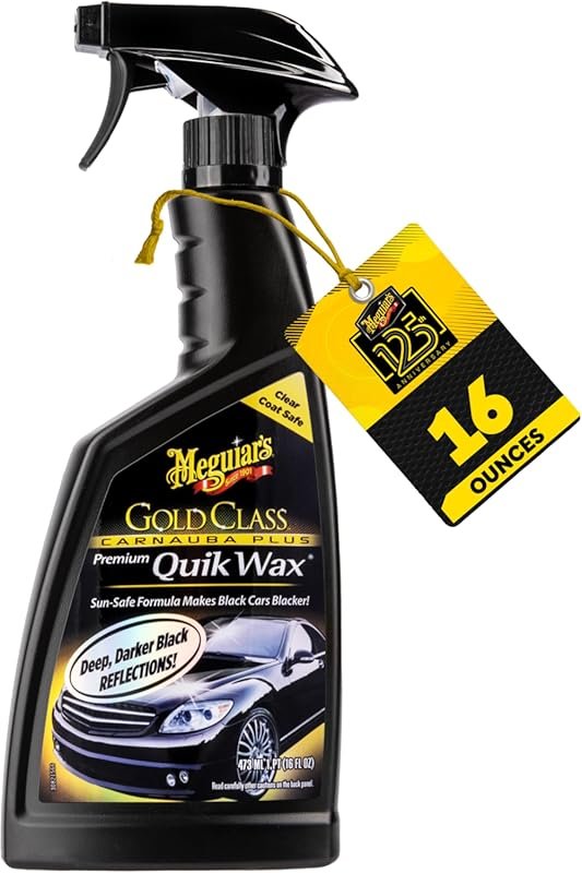 Meguiar's G7716 Gold Class Carnauba Quik Wax - Rich Shine, Clear-Coat