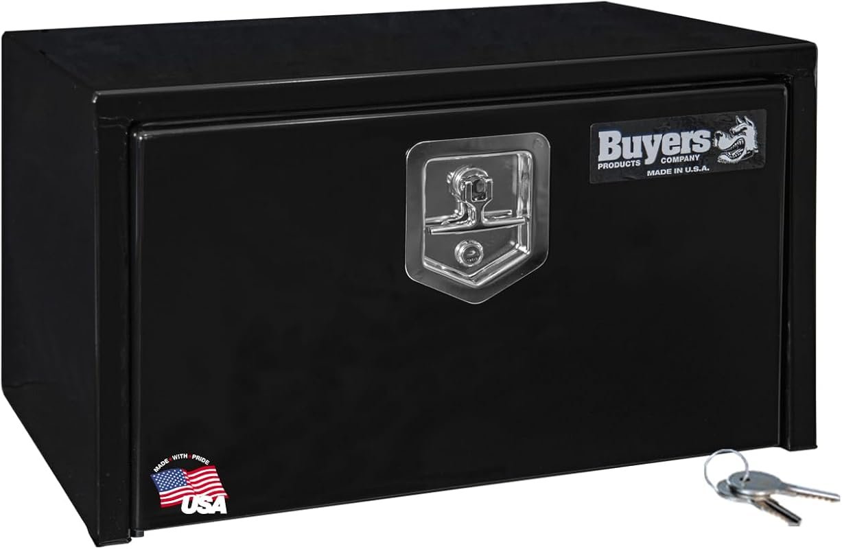 Buyers Products 1703300 Black Steel Underbody Truck Tool Box, 14x16x24