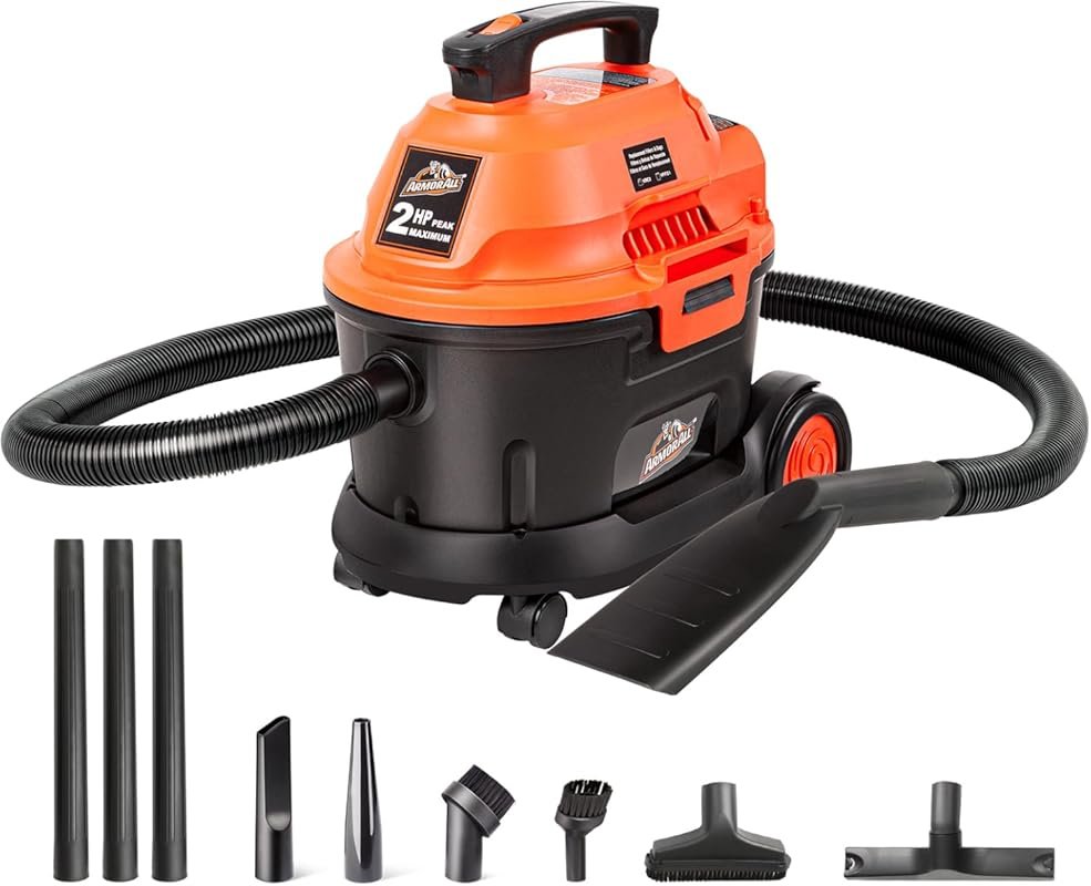 Armor All AA255W Wet/Dry Utility Vac: 2.5 Gallon, 120V AC Power for Ho