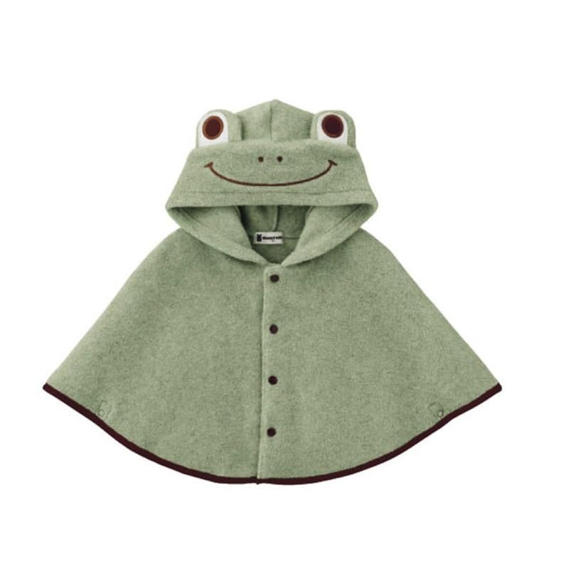 Frog Hood Fleece Hooded Carseat Poncho for Kids Toddlers - Warm Wool C
