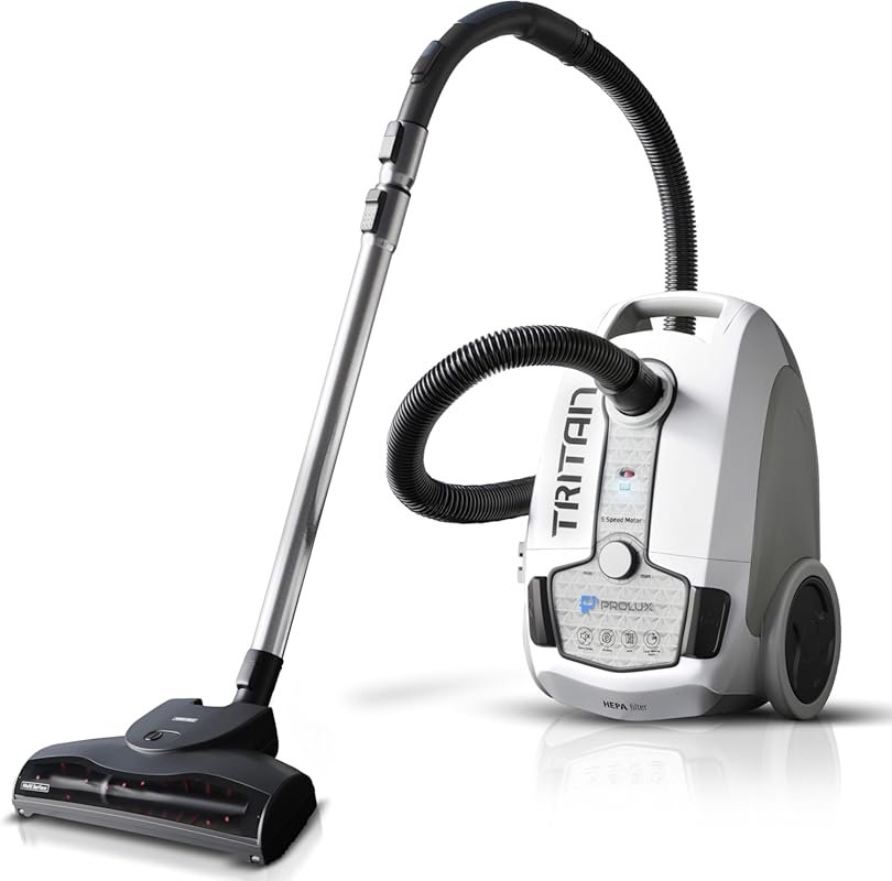Prolux Tritan Bagged Canister Vacuum Cleaner with Sealed HEPA Filtrati