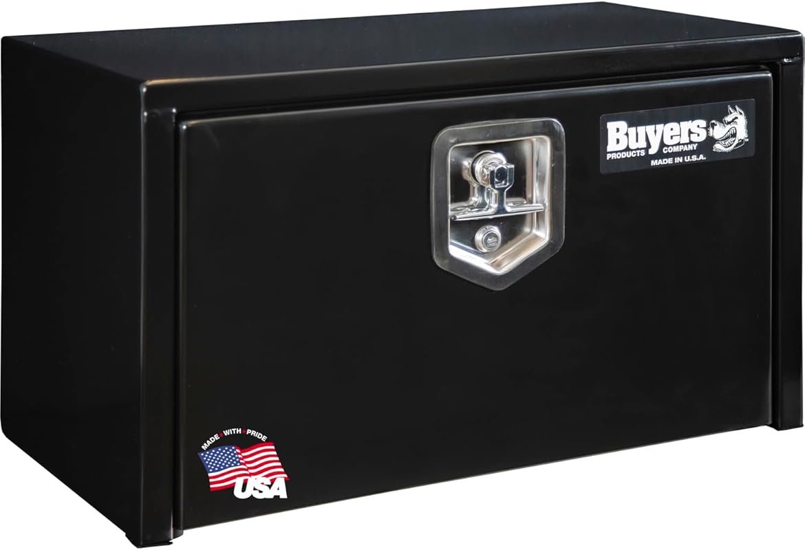 Buyers Products 1703350 Black Steel Underbody Truck Tool Box, 14x12x24