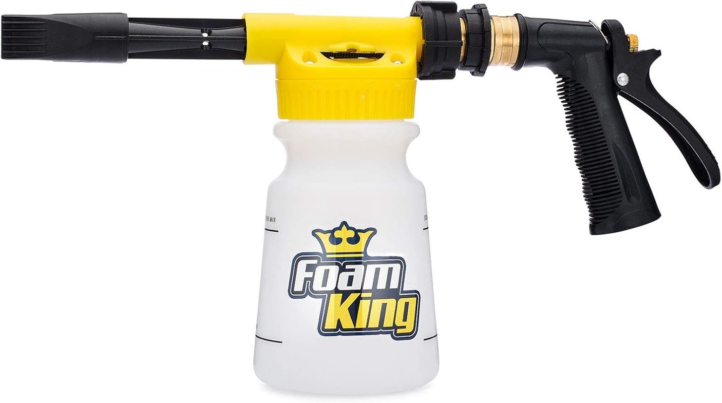 Foam King Car Wash Foam Gun and Snow Foam Cannon for Garden Hose, Scratch-Free Cleaning