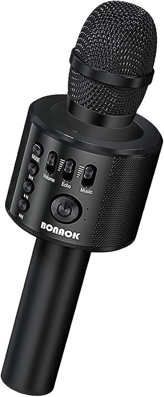 BONAOK Wireless Bluetooth Karaoke Microphone Q37 - 3-in-1 Portable Han
