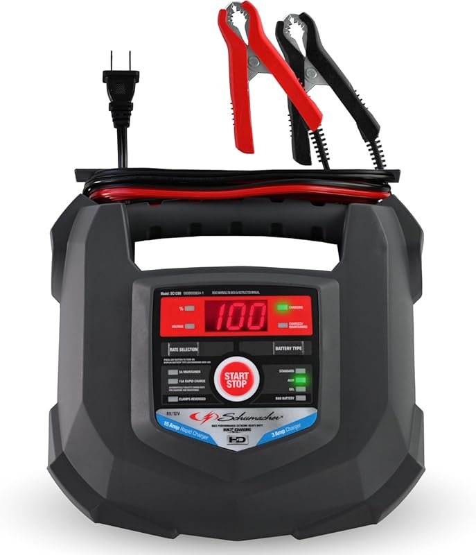 Schumacher Electric SC1280 15A Charger and Maintainer, 4-in-1 for 6V/1