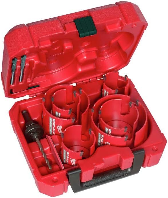 Milwaukee 49-56-9290 10 PC BIG HAWG Hole Saw Kit with Carbide Teeth fo