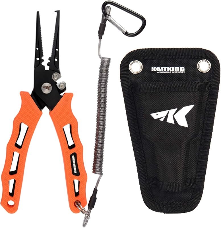 KastKing Cutthroat 7-inch Fishing Split Ring Pliers: 420 Stainless Ste