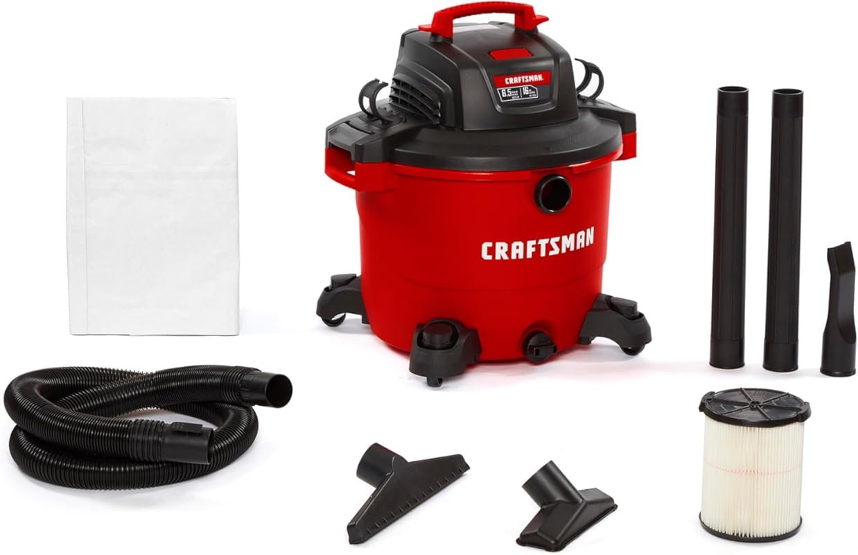 CRAFTSMAN CMXEVBE17595 16 Gallon 6.5 Peak HP Heavy-Duty Wet/Dry Shop V
