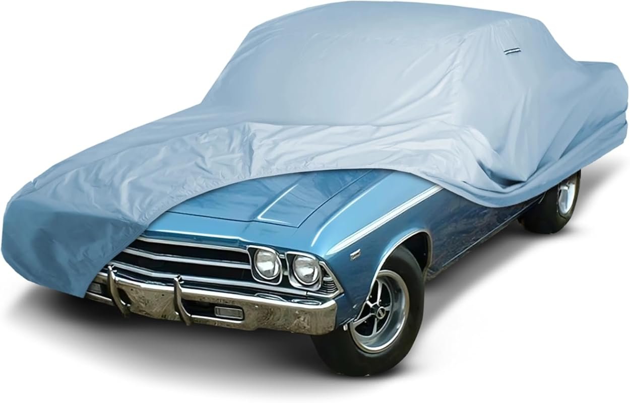 iCarCover Premium Heavy Duty Chevelle Car Cover 1964-1972 2-Door 4-Doo
