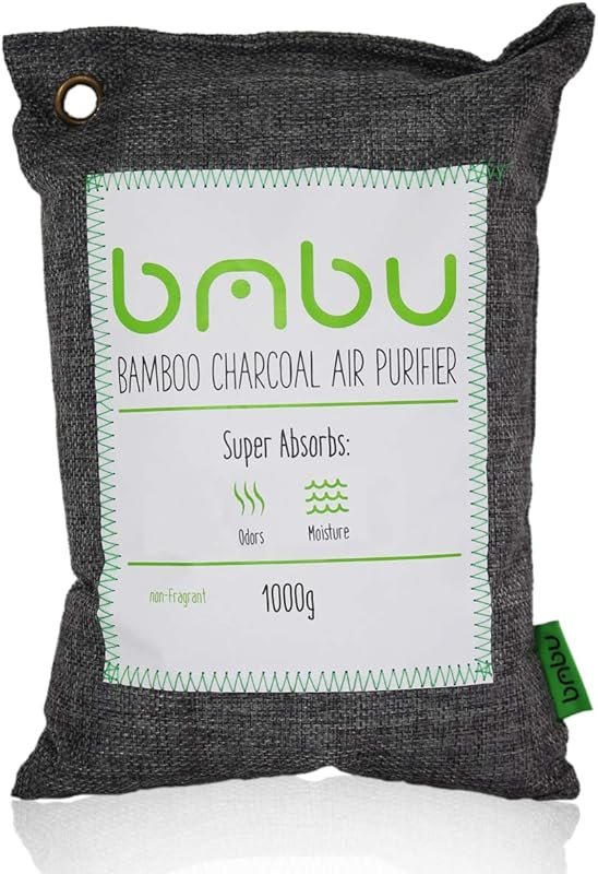 Large 1kg Bamboo Charcoal Air Purifier Bag for Vehicles and Storage - 