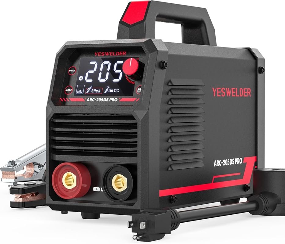 YESWELDER 205Amp IGBT Inverter Stick Welder 110V/220V Dual Voltage, Po