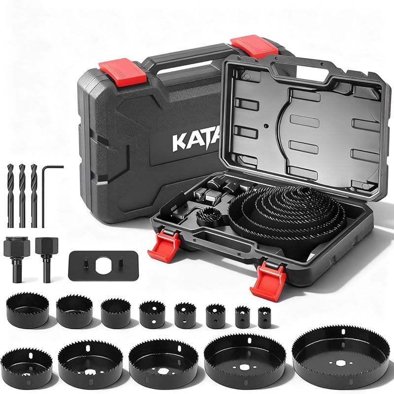KATA 20-Piece Multi-Size Hole Saw Kit with 3/4