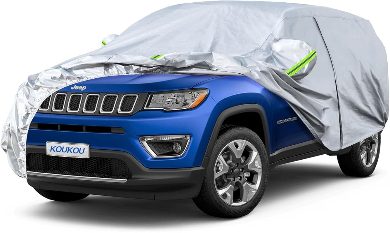 KouKou 6 Layers SUV Car Cover Waterproof All Weather, Outdoor Rain UV