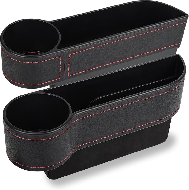 MORDEN MS Car Seat Gap Filler Organizer 2-Pack with Cup Holder - Front