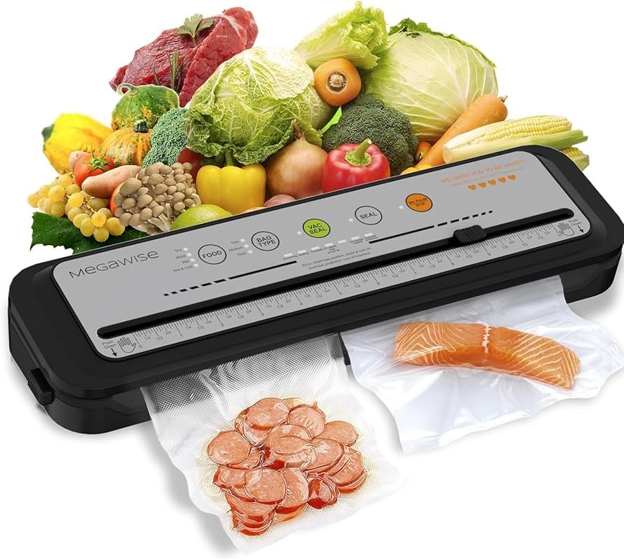 MEGAWISE 2025 Powerful Vacuum Sealer Machine with Compact Design, One-