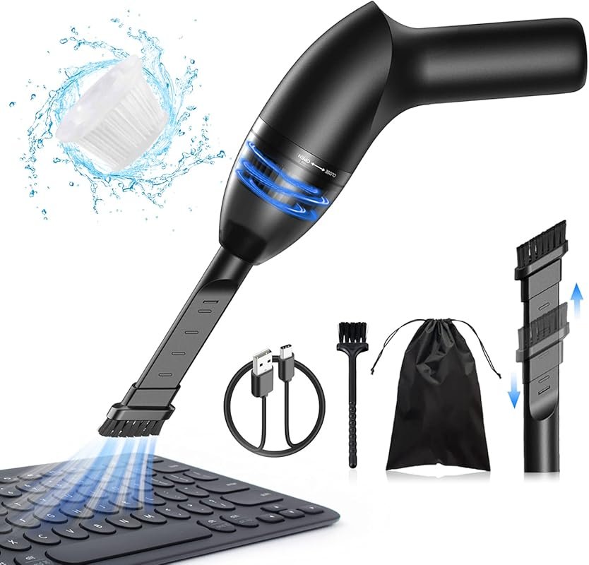 4.3Kpa Mini Handheld Cordless Vacuum Cleaner: Portable Keyboard & Comp