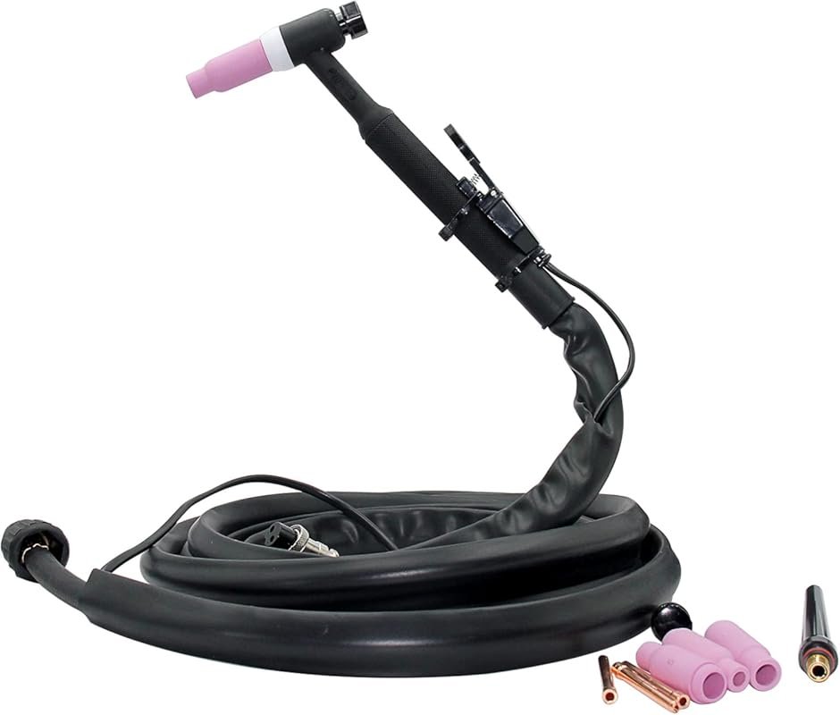 WP17 Air-Cooled TIG Welding Torch with 13FT Cable and 16M-2 M16*1.5 Co