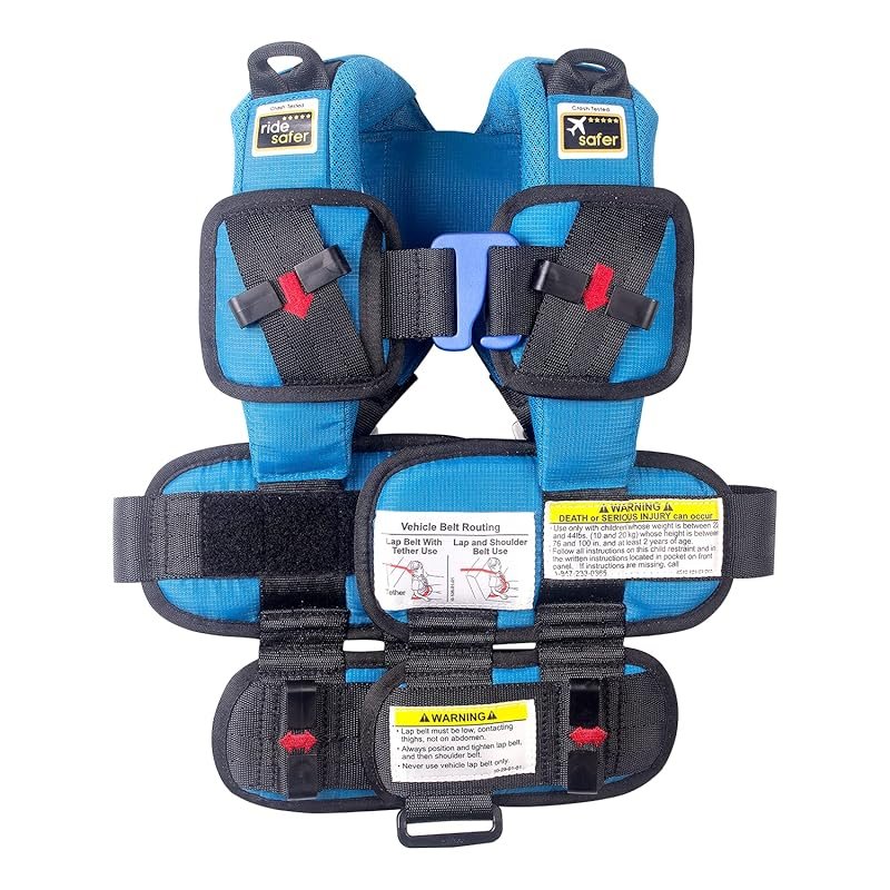 RideSafer XS Blue Lightweight Compact Portable Car Seat for Children 2