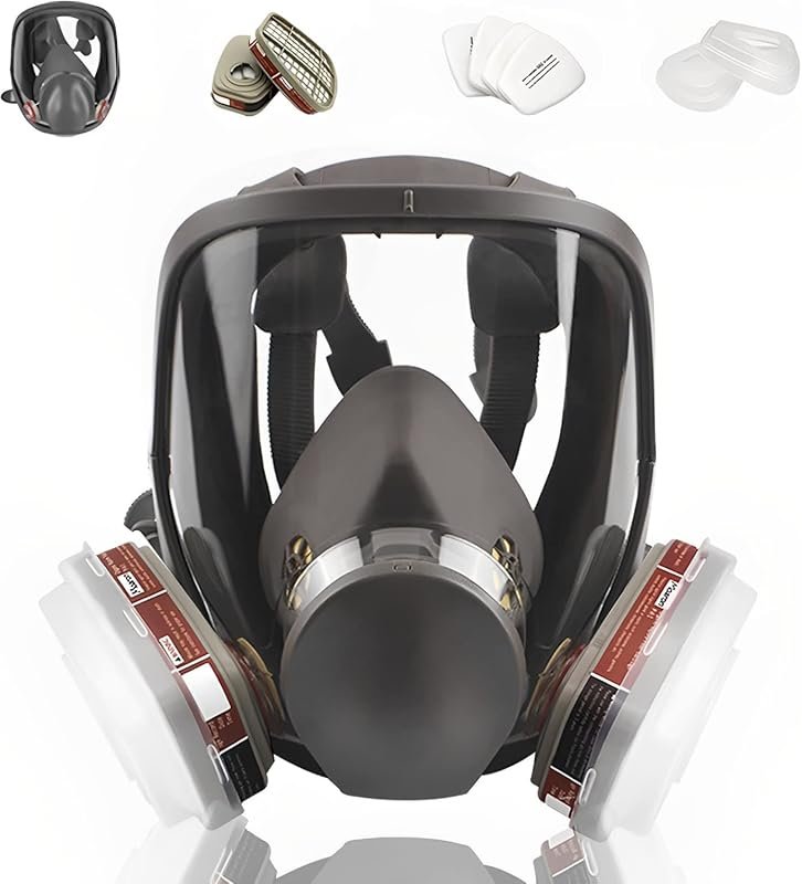 Full Face Reusable Respirator for Organic Vapor and Dust Protection in