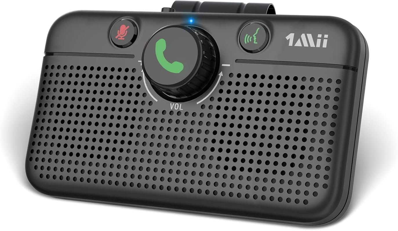 1Mii Bluetooth 5.3 Car Speaker - Hands-Free Speakerphone, Motion Auto 