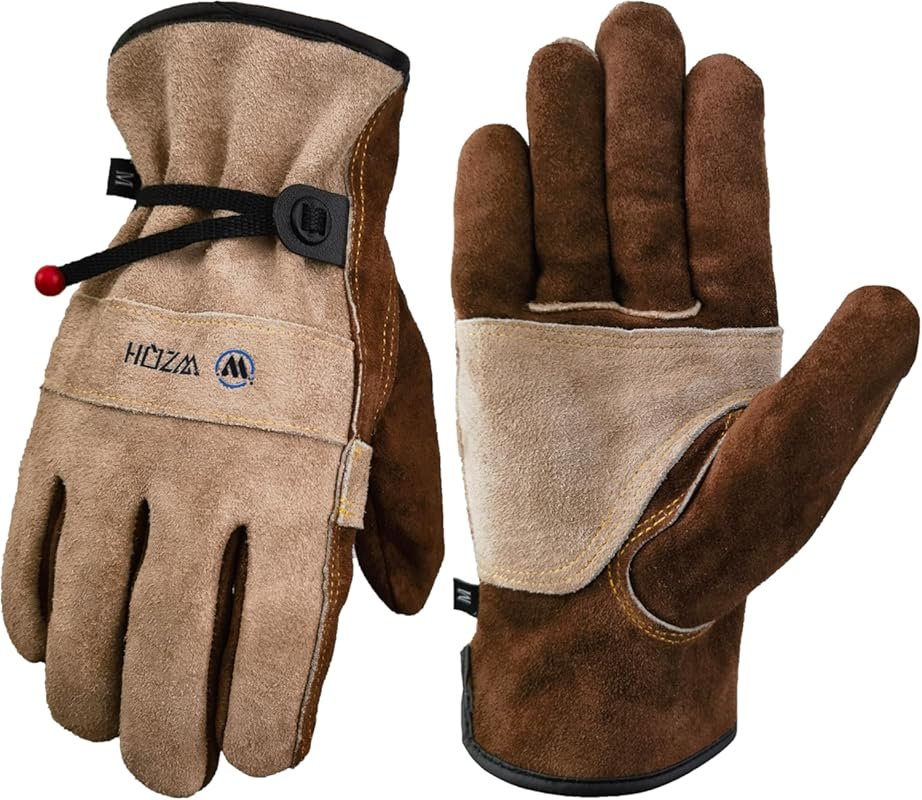 Leather Work Gloves for MIG TIG Welding Gardening Construction with Co