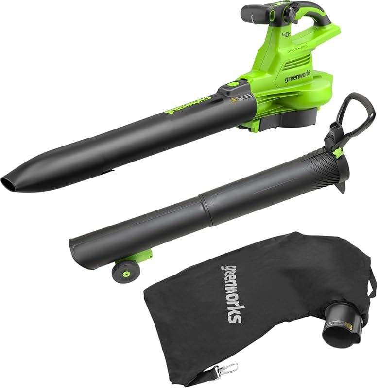 Greenworks 40V Cordless Brushless Leaf Blower/Vacuum, 230 MPH/505 CFM,