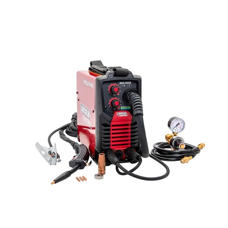 Lincoln Electric 90i MIG/Flux Core Welder, 120V Portable Shoulder Strap
