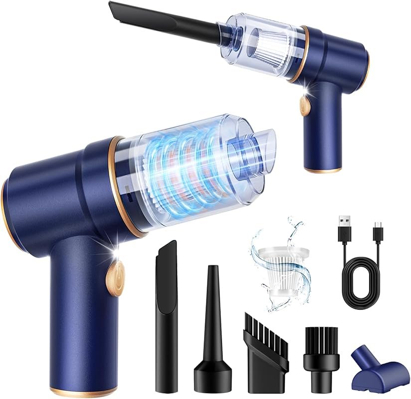 KMM Handheld Car Vacuum Cleaner with 9000Pa Suction, 120W Power, LED L