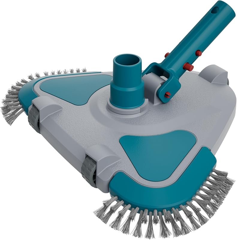 Upgrade Pro Weighted Triangular Pool Rotative Vacuum Head with Brush a