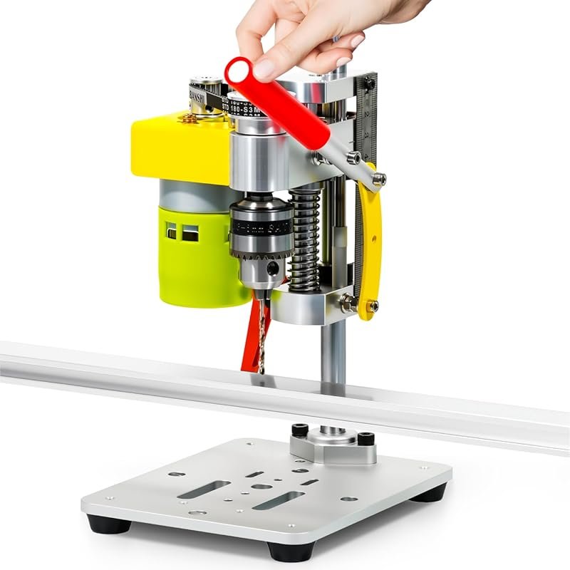 Mefape Electric Mini Bench Top Drill Press: 7-Speed, B10 Chuck, 0.6-6m