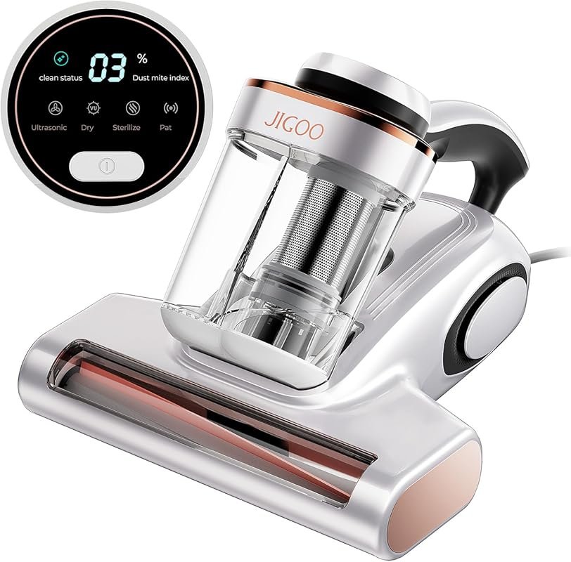JIGOO J300 Bed Vacuum Cleaner with Dust Sensor, UV, Ultrasonic, Heatin