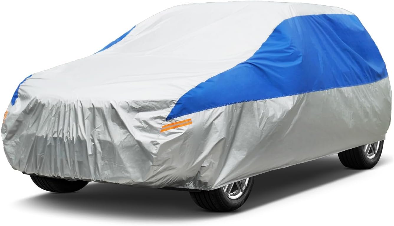 Waterproof All Weather Car Cover for SUVs: Snowproof, Windproof, UV Pr