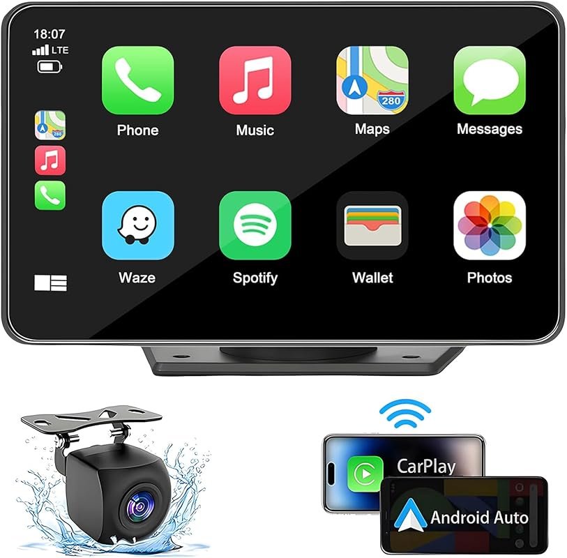 7-Inch HD Touch Screen Car Stereo: Double Din, Apple Carplay & Android