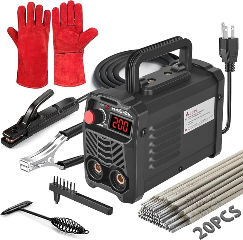 200Amp Mini Portable Stick Welder with 20PCS Rods & IGBT Inverter - AR