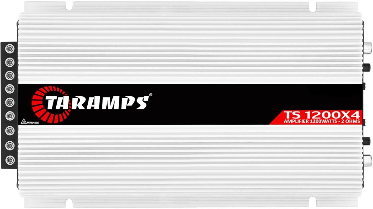 Taramps TS 1200x4 1200W RMS 4-Channel Class D Amplifier: 2 Ohm, Full R