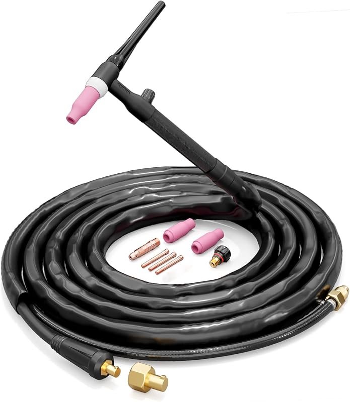 WP-17V Air-Cooled Lift TIG Torch with 10-25mm² Quick Connector, 35-50m