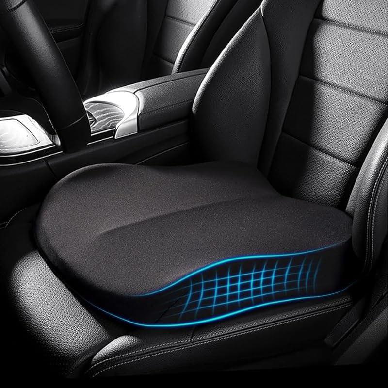 Wedge Memory Foam Car Booster Cushion - Increases Height by 3.94 Inche