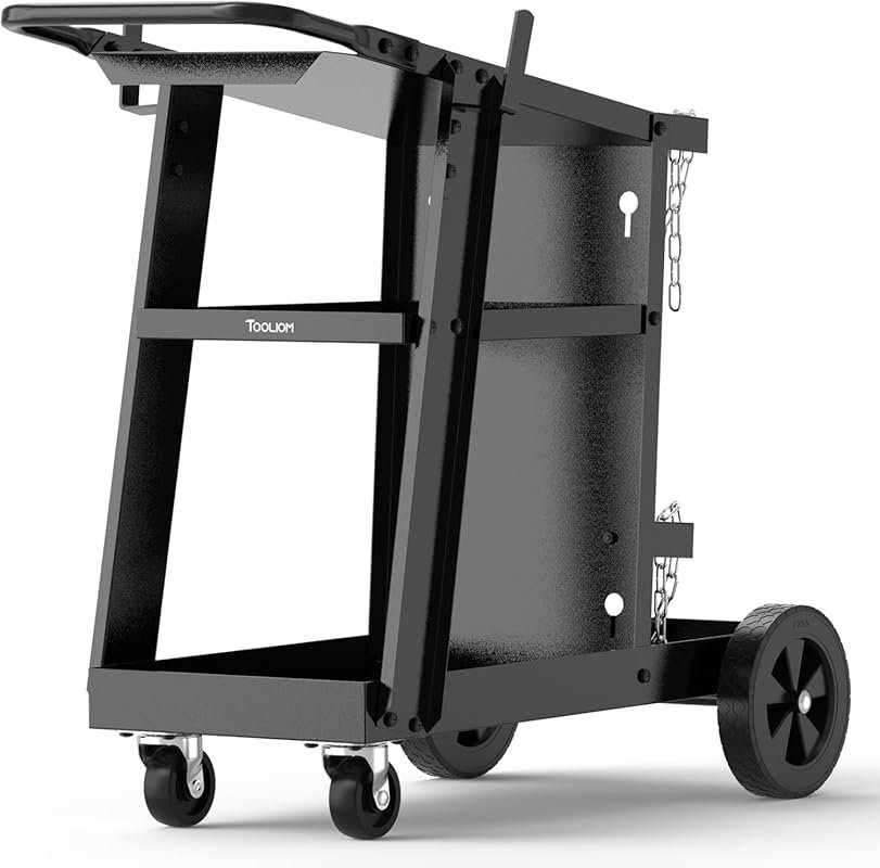 TOOLIOM 3-Tier Tilt-Table Welding Cart for TIG MIG Welders and Plasma