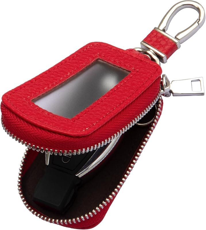 Yuoyar Premium Leather Key Fob Case - Universal Car Key Holder for All