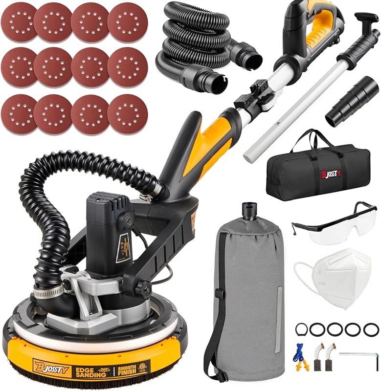 7-AMP Drywall Sander with Vacuum, 7 Variable Speeds 900-1800RPM, 99% D