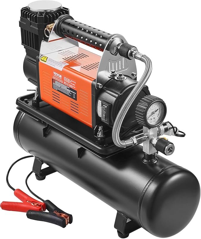 VEVOR 12V Heavy Duty Air Compressor with 6L Tank, 6.35 CFM Portable Ti