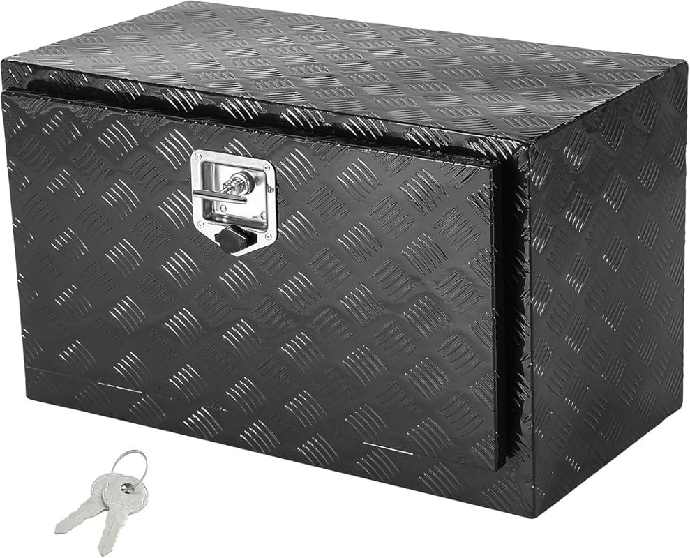 VEVOR 36x17x18 Underbody Truck Box - Heavy-Duty Aluminum Diamond Plate