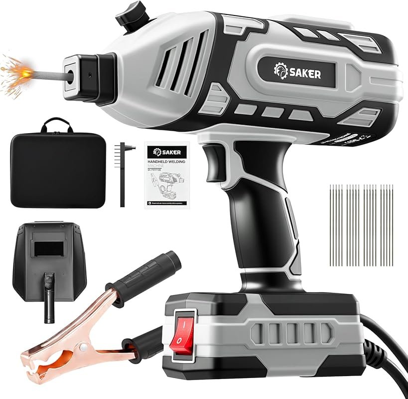 Saker 110V Portable Handheld Welder IGBT Inverter 5 Variable Currents 
