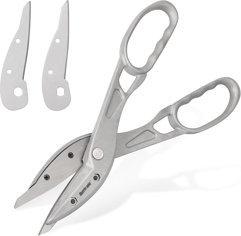 12-Inch HURRICANE Aluminum Tin Snips: Replaceable Blades, Large Handle